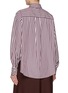 Back View - Click To Enlarge - BRUNELLO CUCINELLI - Striped Monili Embellished Chest Pocket Cotton Shirt