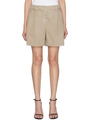Main View - Click To Enlarge - BRUNELLO CUCINELLI - Cotton Linen Bermuda Shorts