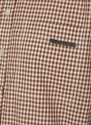  - BRUNELLO CUCINELLI - Chequered Cotton Button Down Shirt