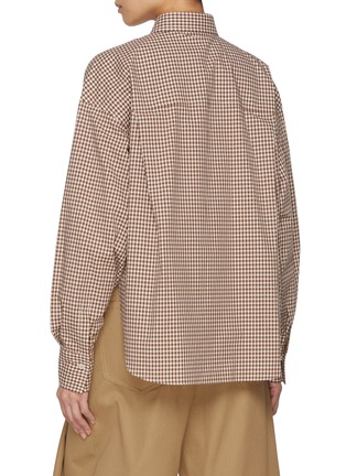 Back View - Click To Enlarge - BRUNELLO CUCINELLI - Chequered Cotton Button Down Shirt