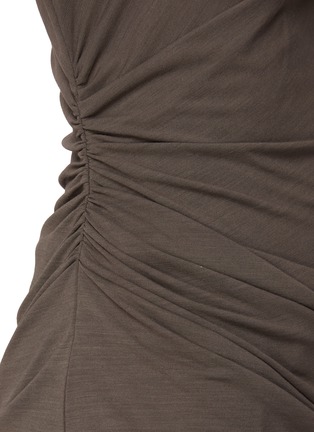  - BRUNELLO CUCINELLI - Asymmetrical Ruched Jersey Top