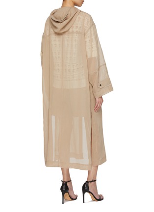 Back View - Click To Enlarge - BRUNELLO CUCINELLI - Hooded Sheer Cotton Travelwear Coat