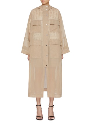 Main View - Click To Enlarge - BRUNELLO CUCINELLI - Hooded Sheer Cotton Travelwear Coat