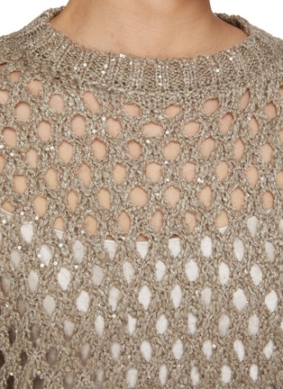  - BRUNELLO CUCINELLI - Sequin Embellished Open Knit Sweater