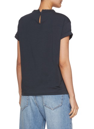 Back View - Click To Enlarge - BRUNELLO CUCINELLI - Monili Embellished Neckline T-Shirt