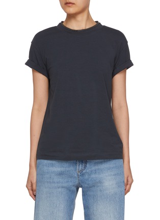 Main View - Click To Enlarge - BRUNELLO CUCINELLI - Monili Embellished Neckline T-Shirt