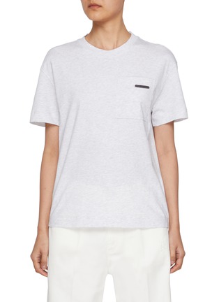 Main View - Click To Enlarge - BRUNELLO CUCINELLI - Monili Pocket Cotton T-shirt
