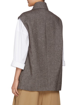 Back View - Click To Enlarge - BRUNELLO CUCINELLI - Sparkling Cap Sleeve Gilet