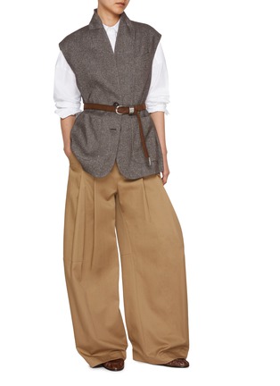 Figure View - Click To Enlarge - BRUNELLO CUCINELLI - Sparkling Cap Sleeve Gilet