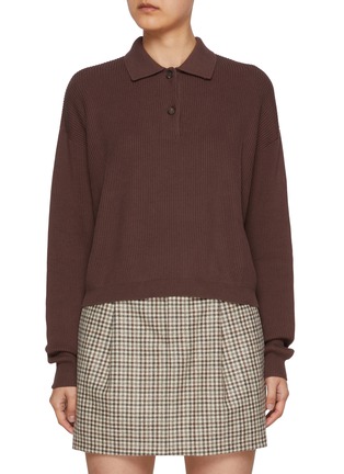 Main View - Click To Enlarge - BRUNELLO CUCINELLI - Ribbed Cotton Polo Shirt