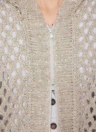  - BRUNELLO CUCINELLI - Sequin Embellished Hooded Knit Cardigan