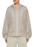 Main View - Click To Enlarge - BRUNELLO CUCINELLI - Sequin Embellished Hooded Knit Cardigan