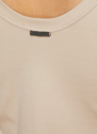  - BRUNELLO CUCINELLI - Monili Embellished Scoop Neck T-Shirt