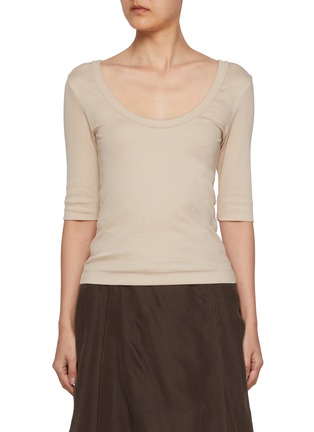 Main View - Click To Enlarge - BRUNELLO CUCINELLI - Monili Embellished Scoop Neck T-Shirt