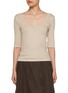 Main View - Click To Enlarge - BRUNELLO CUCINELLI - Monili Embellished Scoop Neck T-Shirt