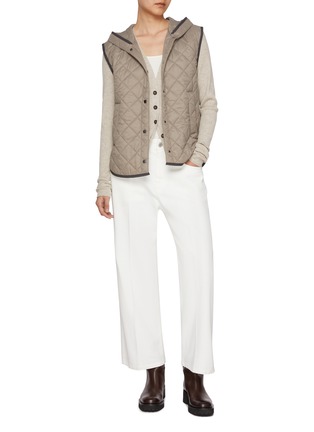 Figure View - Click To Enlarge - BRUNELLO CUCINELLI - V-Neck Ribbed Cardigan