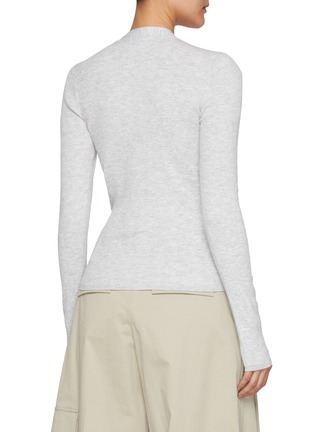 Back View - Click To Enlarge - BRUNELLO CUCINELLI - Lurex Ribbed Knit Cardigan