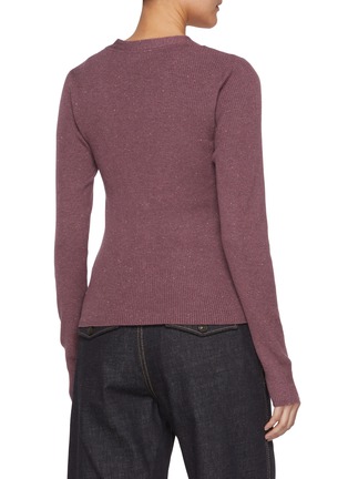 Back View - Click To Enlarge - BRUNELLO CUCINELLI - Lurex Ribbed Knit Cardigan