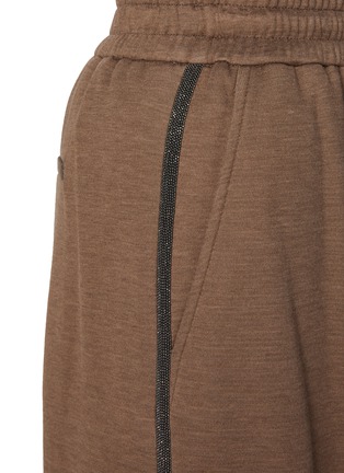  - BRUNELLO CUCINELLI - Monili Embellished Cotton Blend Travel Pants