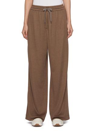 Main View - Click To Enlarge - BRUNELLO CUCINELLI - Monili Embellished Cotton Blend Travel Pants