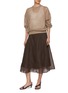 Figure View - Click To Enlarge - BRUNELLO CUCINELLI - Sequin Embellished Open Knit Sweater