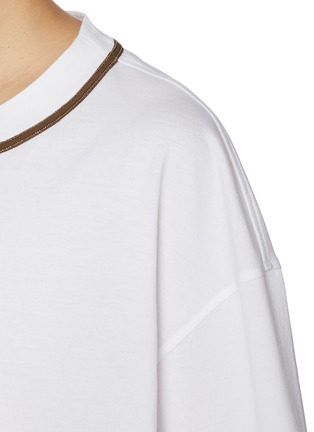 - BRUNELLO CUCINELLI - Monili Embellished Crewneck Cotton T-Shirt
