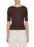 Main View - Click To Enlarge - BRUNELLO CUCINELLI - Monili Embellished Neck Cashmere Silk Knit Top