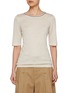 Main View - Click To Enlarge - BRUNELLO CUCINELLI - Monili Neckline Cashmere Silk Knit Top