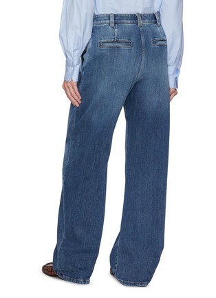 Back View - Click To Enlarge - BRUNELLO CUCINELLI - Pleated Front Dark Wash Jeans