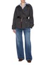 Figure View - Click To Enlarge - BRUNELLO CUCINELLI - Pleated Front Dark Wash Jeans