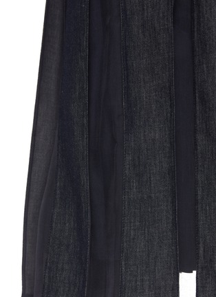  - BRUNELLO CUCINELLI - Pleated Denim Silk Midi Skirt