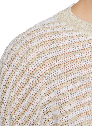  - BRUNELLO CUCINELLI - Striped Lurex Knit Sweater