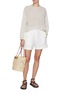 Figure View - Click To Enlarge - BRUNELLO CUCINELLI - Striped Lurex Knit Sweater