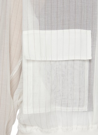  - BRUNELLO CUCINELLI - Sheer Pinstripe Cotton Blouson Jacket