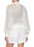 Back View - Click To Enlarge - BRUNELLO CUCINELLI - Sheer Pinstripe Cotton Blouson Jacket
