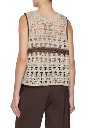 Back View - Click To Enlarge - BRUNELLO CUCINELLI - Hollow Knit Top