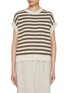 Main View - Click To Enlarge - BRUNELLO CUCINELLI - Sequined Striped Knit Top