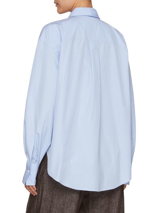 Back View - Click To Enlarge - BRUNELLO CUCINELLI - Bow Tie Monili Embellished Pocket Shirt