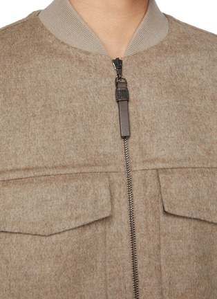  - BRUNELLO CUCINELLI - Zip Up Cap Sleeve Wool Gilet
