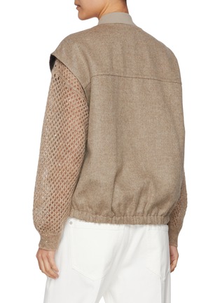 Back View - Click To Enlarge - BRUNELLO CUCINELLI - Zip Up Cap Sleeve Wool Gilet
