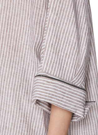  - BRUNELLO CUCINELLI - Quarter Sleeve Linen Button Up Shirt