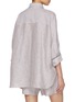 Back View - Click To Enlarge - BRUNELLO CUCINELLI - Quarter Sleeve Linen Button Up Shirt