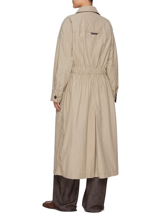 Back View - Click To Enlarge - BRUNELLO CUCINELLI - Monili Back Tab Belted Long Coat