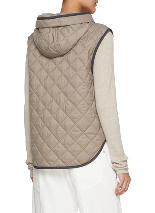 Back View - Click To Enlarge - BRUNELLO CUCINELLI - Quilted Hooded Puffer Gilet