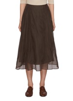 BRUNELLO CUCINELLI | Sheer Silk Midi Skirt | Women | Lane