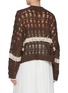 Back View - Click To Enlarge - BRUNELLO CUCINELLI - V-Neck Open Knit Cardigan