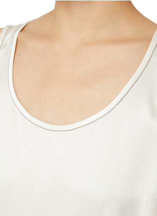  - BRUNELLO CUCINELLI - Beaded Satin Tank Top