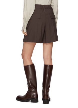 Back View - Click To Enlarge - BRUNELLO CUCINELLI - Pleated Front Bermuda Shorts
