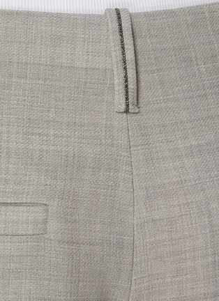  - BRUNELLO CUCINELLI - Monili Embellished Belt Loop Wide Leg Wool Pants