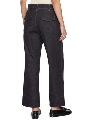 Back View - Click To Enlarge - BRUNELLO CUCINELLI - Ankle Length Kick Flare Jeans